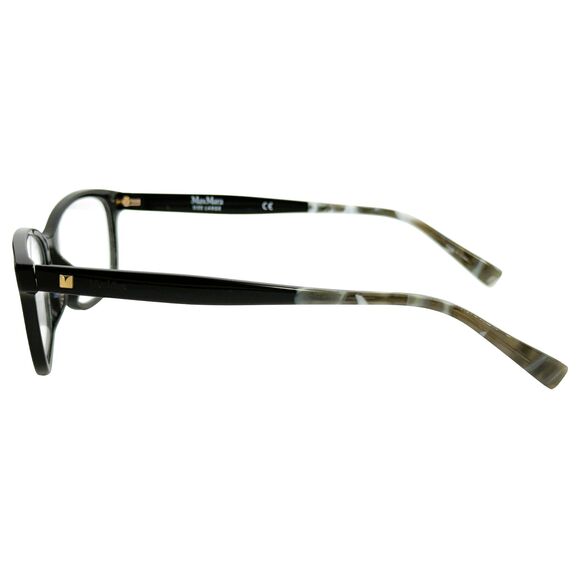 Max Mara MM1349 Womens Plastic Eyeglass Frame 0XHZ Black Marble Gray 54-17